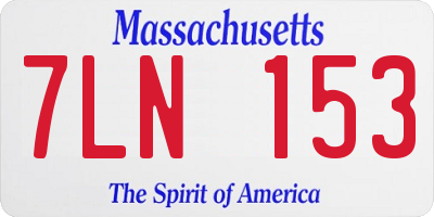 MA license plate 7LN153