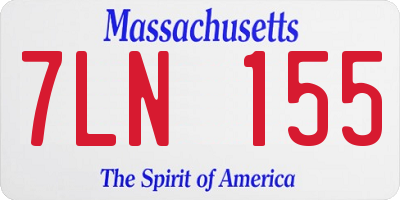 MA license plate 7LN155