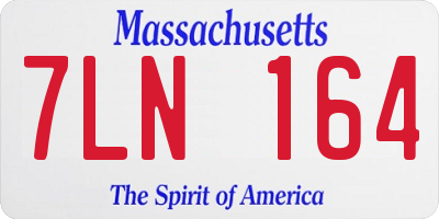 MA license plate 7LN164
