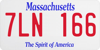 MA license plate 7LN166