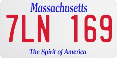 MA license plate 7LN169