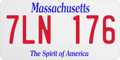 MA license plate 7LN176