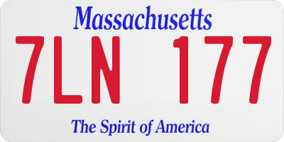 MA license plate 7LN177