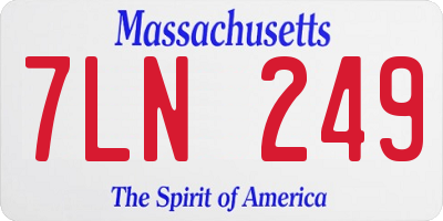 MA license plate 7LN249