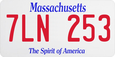 MA license plate 7LN253