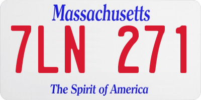 MA license plate 7LN271