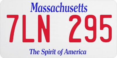 MA license plate 7LN295