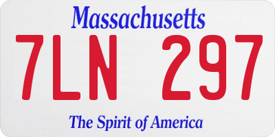MA license plate 7LN297