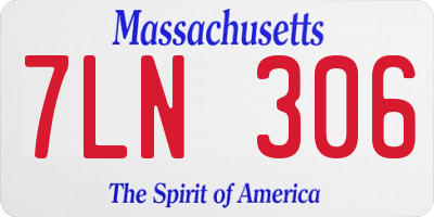 MA license plate 7LN306