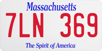 MA license plate 7LN369