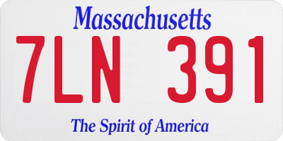 MA license plate 7LN391