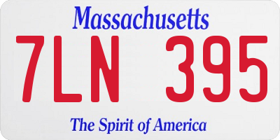 MA license plate 7LN395