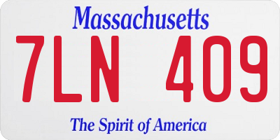 MA license plate 7LN409