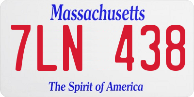 MA license plate 7LN438