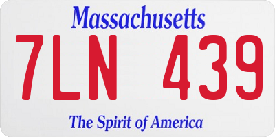 MA license plate 7LN439