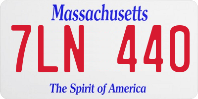 MA license plate 7LN440
