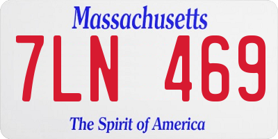 MA license plate 7LN469