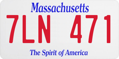 MA license plate 7LN471
