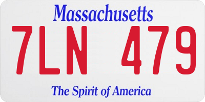 MA license plate 7LN479