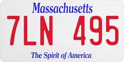 MA license plate 7LN495