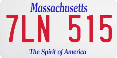 MA license plate 7LN515