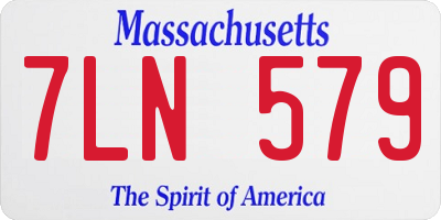 MA license plate 7LN579