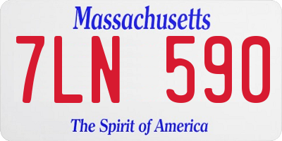 MA license plate 7LN590