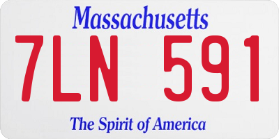 MA license plate 7LN591