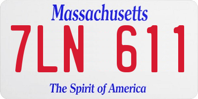 MA license plate 7LN611