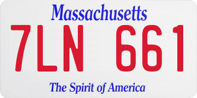 MA license plate 7LN661