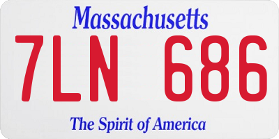 MA license plate 7LN686