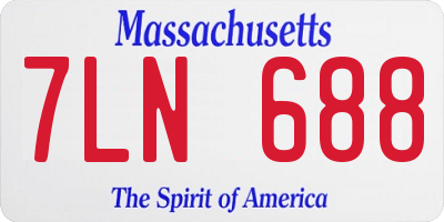 MA license plate 7LN688