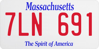 MA license plate 7LN691
