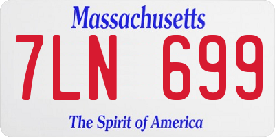 MA license plate 7LN699