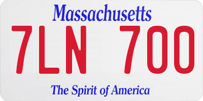 MA license plate 7LN700