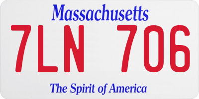 MA license plate 7LN706
