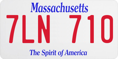 MA license plate 7LN710
