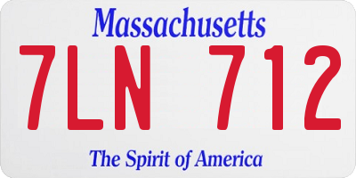 MA license plate 7LN712