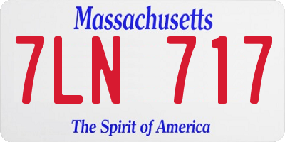 MA license plate 7LN717
