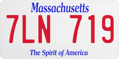 MA license plate 7LN719