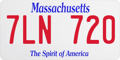 MA license plate 7LN720