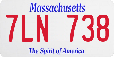 MA license plate 7LN738