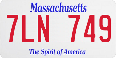 MA license plate 7LN749