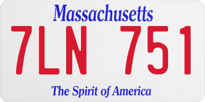 MA license plate 7LN751