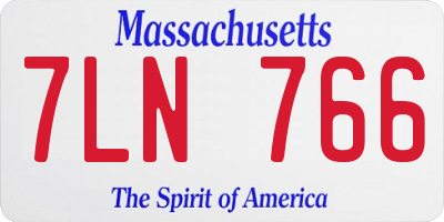 MA license plate 7LN766