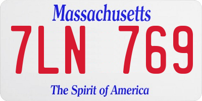 MA license plate 7LN769