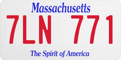 MA license plate 7LN771
