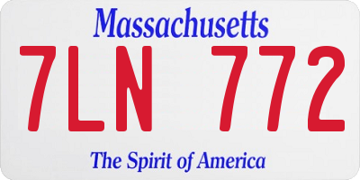 MA license plate 7LN772