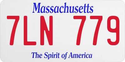MA license plate 7LN779