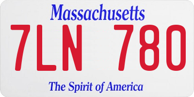 MA license plate 7LN780
